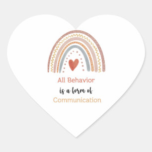 All Behavior Form of Communication Autism Special Heart Sticker