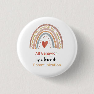 All Behaviour Form of Communication Autism Special 1 Inch Round Button