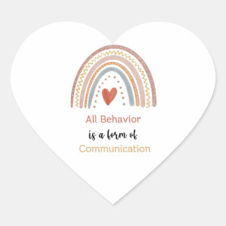 All Behaviour Form of Communication Autism Special Heart Sticker