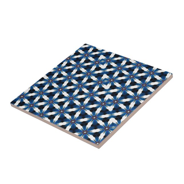 All Black & Blue & White Tile (Side)