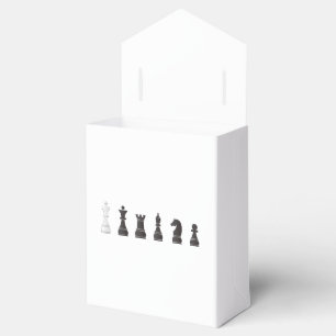 All black one white, chess pieces favor box