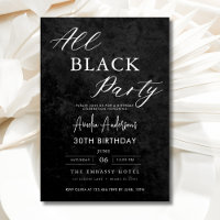 All Black Party Birthday Party All Age Elegant