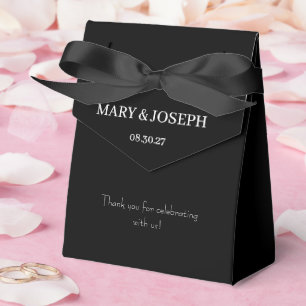 All Black Wedding Favour Box
