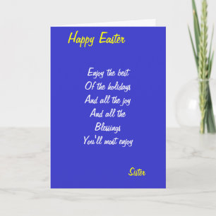 All blessings-sister easter cards