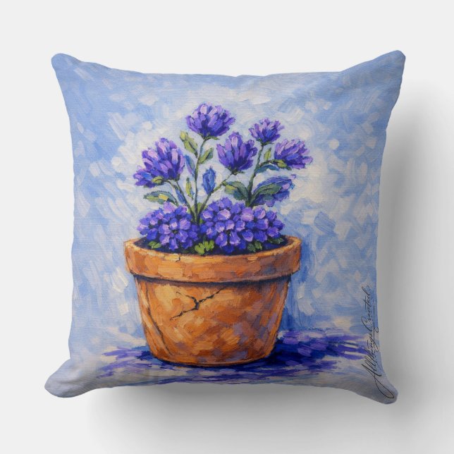 All.Bloom Throw Pillow (Front)