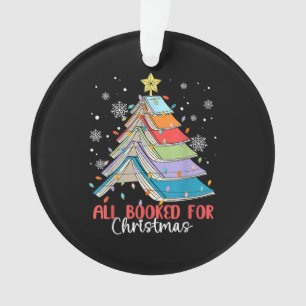 All Booked For Christmas Book Christmas Tree Light Ornament