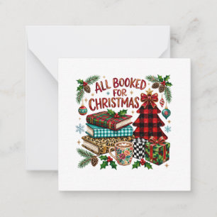 All Booked for Christmas Book Lover Card