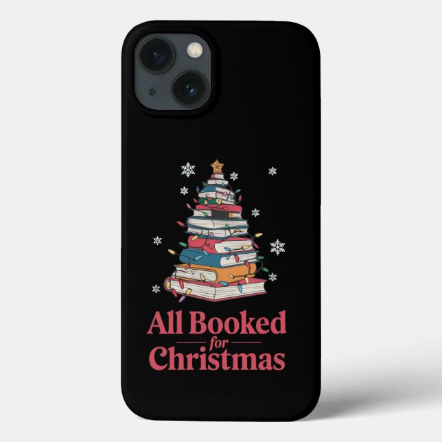 All Booked For Christmas Book Tree Lights  Case-Mate iPhone Case (Back)