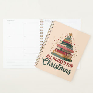 All Booked for Christmas Book Tree Xmas Teacher Planner