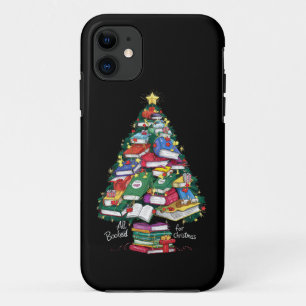 All Booked For Christmas Book Xmas Gift Librarian iPhone 11 Case