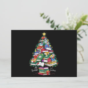 All Booked For Christmas Book Xmas Gift Librarian  Holiday Card