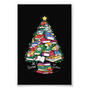 All Booked For Christmas Book Xmas Gift Librarian  Photo Print