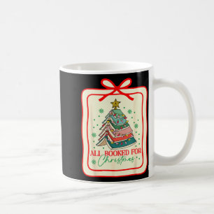 All Booked For Christmas Coquette Bow Tree Lights Coffee Mug