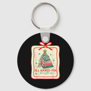 All Booked For Christmas Coquette Bow Tree Lights  Keychain