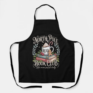 All Booked for Christmas Coquette Xmas Book Club Apron