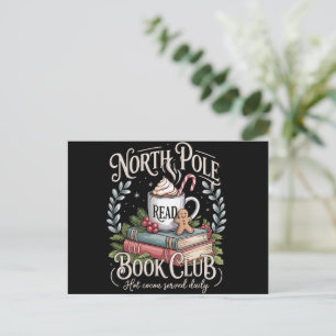 All Booked for Christmas Coquette Xmas Book Club  Holiday Postcard