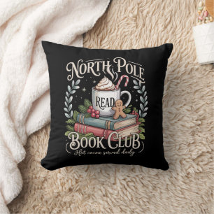 All Booked for Christmas Coquette Xmas Book Club Throw Pillow