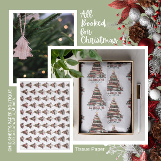 All Booked for Christmas Design Tissue Paper