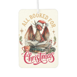 All Booked for Christmas Dragon Air Freshener
