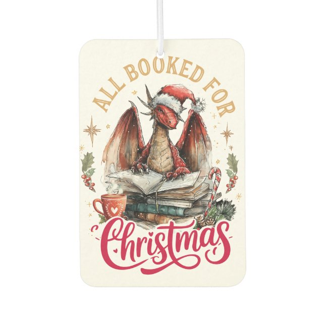 All Booked for Christmas Dragon  Air Freshener (Front)