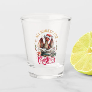 All Booked for Christmas Dragon Shot Glass