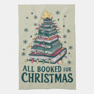 All Booked For Christmas Gift for Librarian Lover Kitchen Towel