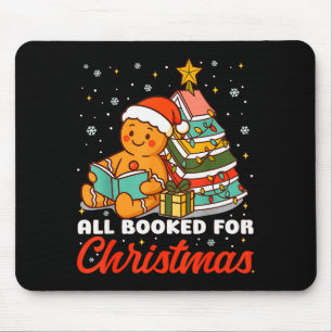 All Booked For Christmas Gingerbread Christmas Tre Mouse Pad