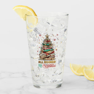 All Booked for Christmas  Glass