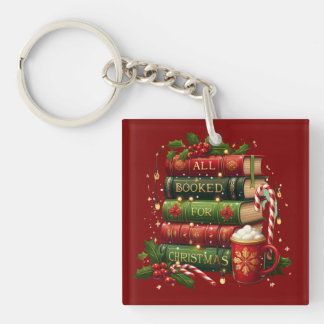 All booked for Christmas Keychain