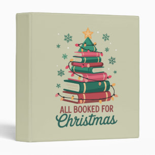 All Booked For Christmas Librarian Book Lover Tree Binder