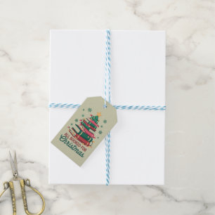 All Booked For Christmas Librarian Book Lover Tree Gift Tags