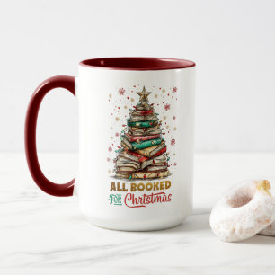 All Booked for Christmas Mug