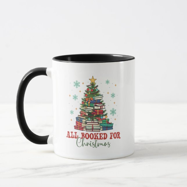 All Booked for Christmas Mug (Left)