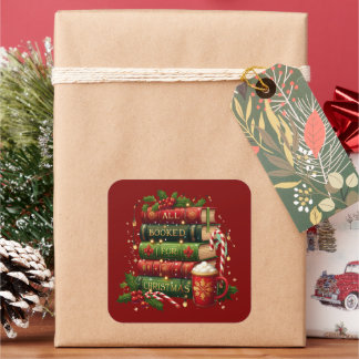 All booked for Christmas Square Sticker