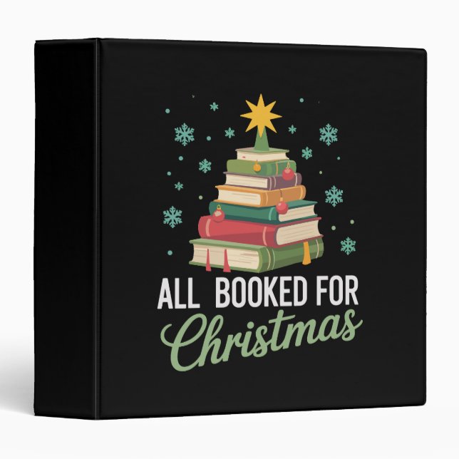 All Booked For Christmas Tree Books Teacher Xmas  Binder (Front/Spine)