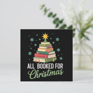 All Booked For Christmas Tree Books Teacher Xmas Invitation