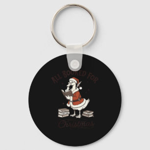 All Booked For Christmas, Vintage Santa Goose, Boo Keychain
