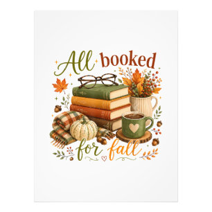 All Booked for Fall Books Coffee Cozy Autumn Photo Print