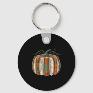 All Booked For Fall Pumpkin Autumn Librarians Teac Keychain
