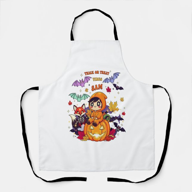All Booked For Halloween  Teacher Ghost Apron (Front)
