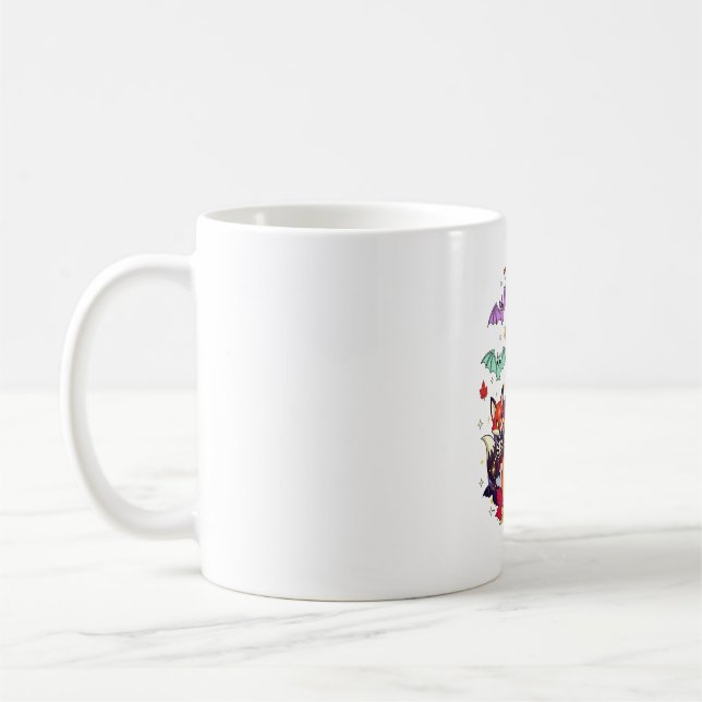 All Booked For Halloween  Teacher Ghost Coffee Mug (Left)