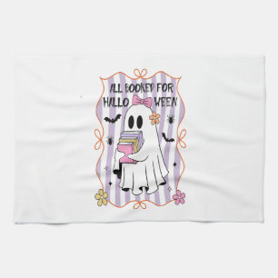 All Booked For Halloween Teacher Ghost Kitchen Towel