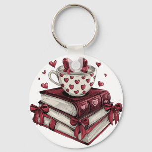 All booked for Valentine Keychain