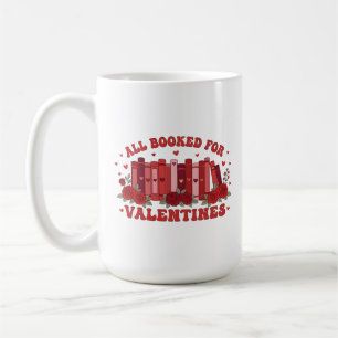 All Booked For Valentines Retro Book Lover Coffee Mug