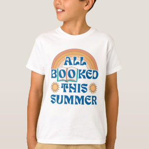 All Booked This Summer – Cute Summer Reading Book T-Shirt
