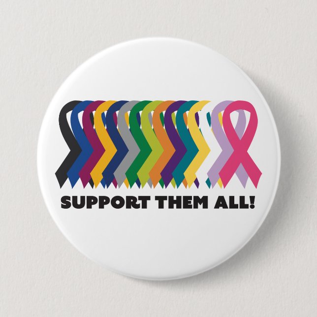 All Cancer Awareness 3 Inch Round Button (Front)