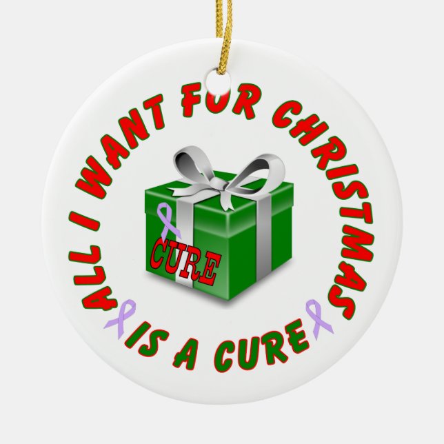All Cancer Awareness Ribbon Christmas Ornament