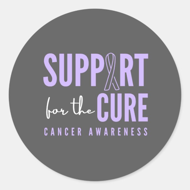 all cancer awareness.support.cure. Stickers Labels (Front)
