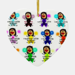 All Cancer Guardian Angels Ceramic Ornament