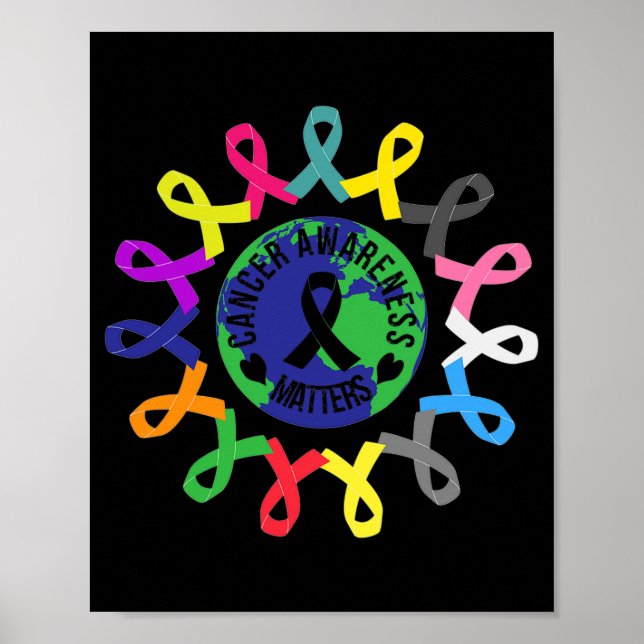 All Cancer Matters Awareness Cancer Support All Ri Poster (Front)